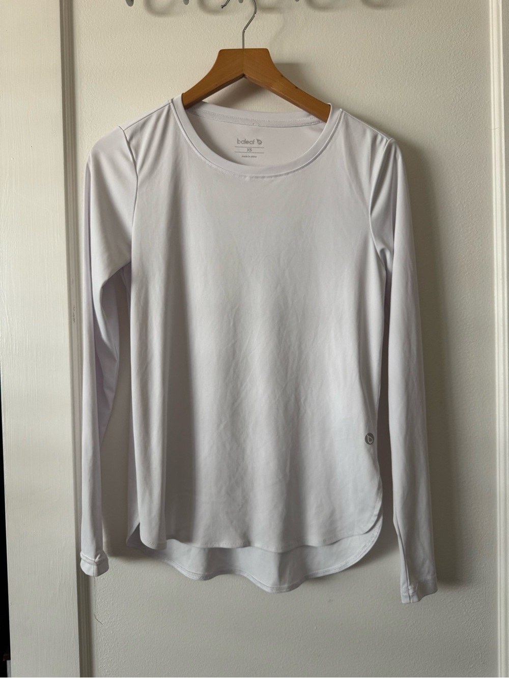 Baleaf White Cooling Long Sleeve Athletic Top
